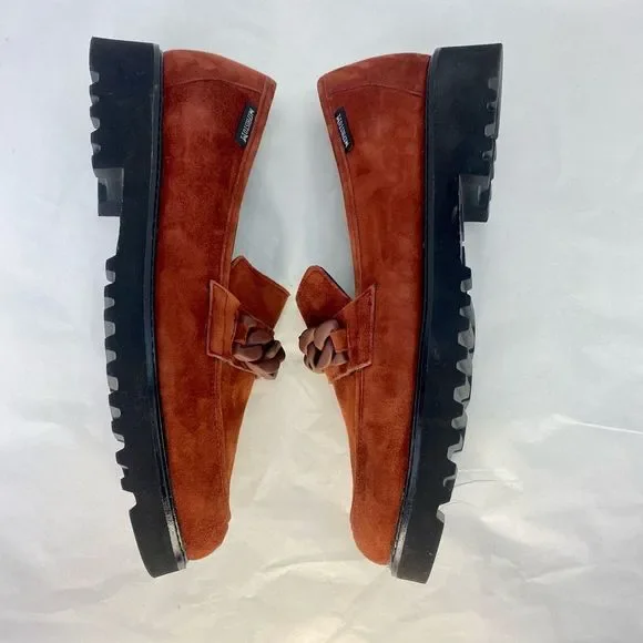 NWOT Mephisto Women's Salka Loafer Suede Rust Supportive Comfort Oxfords - Picture 7 of 14
